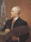Walter Crane Self-Portrait oil painting